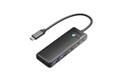 USB-hub - ORICO Adapter Hub 4in1 Orico USB A3.0x2 + Type-C3.0x1 + PD100Wx1 USB-hub - USB 3.0 - 4 porter - Svart - PAPW2AC-C3-015-BK-EP