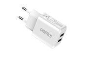 Mobil - Adaptere og ladere - Choetech Power charger  C0030 2A 2x USB (white) - C0030 EU