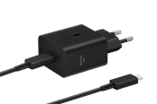 Mobil - Adaptere og ladere - Samsung 45W USB-C Strømadapter (inkl. kabel) - Svart - EP-T4511XBEGEU