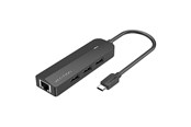 USB-hub - Vention USB-C to USB 2.0*3/RJ45/Micro-B HUB 0.15M Black ABS Type USB-hub - USB 2.0 - 5 porter - Svart - TGOBB