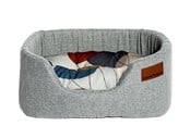 Hund - Danish Design Colour Block Silver Lux Slumber seng M - d01921