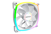 Kabinettvifte - Montech RX140 PWM WH - Reverse - Kabinettvifte - 140mm - Hvit med RGB-lys - 28 dBA - RX140 PWM WH