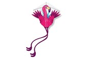Utendørsleker - Kites Ready 2 Fly - Pop-up Nylon Kite Flamingo - EZNY904FL