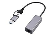 Nettverksadapter - Gembird Cablexpert A-USB3AC-LAN-01 USB 3.1 + type-C Gigabit network adapter space grey - A-USB3AC-LAN-01