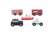 Treleker - Bigjigs Wooden Vehicles 5pcs. - BJT064