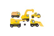 Treleker - Bigjigs Wooden Work Vehicles 5pcs. - BJT065