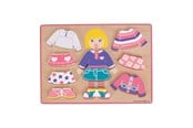 Babyleker - Bigjigs Wooden Dress Up Puzzle Girl 10pcs. - BB057