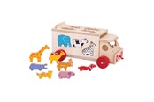 Babyleker - Bigjigs Wooden Shape Box Truck 11dlg. - BJ300