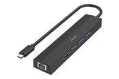 USB-hub - Hama 00200144 interface hub USB-hub - USB 3.1 - 6 porter - Svart - 00200144