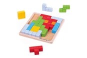 Babyleker - Bigjigs Wooden Block Puzzle Patterns - 33019