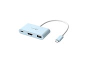 Dokkingstasjon - j5create 3-1in-1 USB-C Multi Dock (with 100W PD) - JCA379EC-N