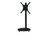 Veggmontering, AV-braketter & AV-møbler - Sinox StandView TV Floor Mount with wheels and rotatable top - 26"-65" - Matte black - Max 25 kg - recommended for 65" - SWB7169