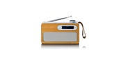 DAB, nettverks- og klokkeradio - Lenco PDR-040EF - Portable DAB+ radio with Bluetooth® - Bamboo - DAB+/FM - Stereo - Sølv - PDR-040EF