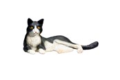 Leketøy - Mojo Farmland Lying Cat Black/White - 387367