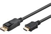 Skjermkabel - Pro DisplayPort 1.2 - HDMI 2.0 - 1m - Svart - DP12HDMI20-BLK-1