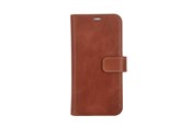 Mobil - Deksel og etui - Radicover Wallet Case 2in1 Anti Radiation Leather MagS Brown - iPhone 15 - RAD287