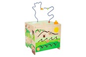 Babyleker - Small Foot - Wooden Activity Cube with Motor Skills Spiral Farm - 11733