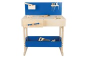 Figurer - Small Foot - Wooden Toy Workbench Blue with Accessories - 10839
