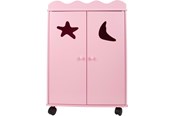 Dukker, Bamser & Utstyr - Small Foot - Wooden Dolls Wardrobe Pink - 2880