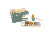 Lek & Lær - Small Foot - Wooden Xylophone and Hammer Bench Safari 5 pcs. - 12461