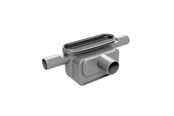 Dreneringsprodukter - Unidrain Outlet unit Ø50 mm horizontal incl. two side inlets and water trap - 1443.0050
