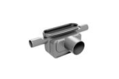 Dreneringsprodukter - Unidrain Outlet unit Ø75 mm horizontal incl. two side inlets and water trap - 1443.0075