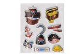 Kreative leker - LG-Imports Stickers Pirates Glittering (Assorted) - 9729
