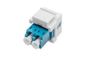 Nettverkskabel - DIGITUS Fiber optic LC/LC duplex coupler - Singlemode - Keystone module - Blå - DN-96007-1-K