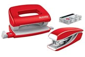 Skrivebordstilbehør - Leitz Stift- & Hullesett Mini WOW Rød - 55612026