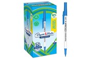 Skrive- & Tegneverktøy - Paper Mate Kilometrico kulepenner | Lang skriving med middels punkt (1,0 mm) | Blått blekk | 80 % resirkulert plast | 50 Stk - 2187702