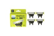 Barbermaskin - Philips Accessories OneBlade QP440 - replacement blade 4 pcs - QP440/50