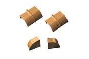 Kabelordner/Kabelstrømpe - D-LINE Adapter Kit 22x22mm 4 Pieces Oak Colored - CPECAP22QSP