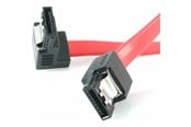 Sata - StarTech.com 18in Latching SATA to Right Angle SATA Serial ATA Cable - SATA cable - 46 cm - LSATA18RA1