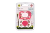 Babyutstyr - Barnets Favorit 2 pak luftsutter silikone 0-6 mdr. – Pink/Hvid - BF-10005-1