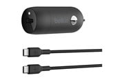 Mobil - Adaptere og ladere - Belkin BoostCharge 30W USB-C Car Charger + USB-C to USB-C cable - CCA004BT1MBK-B6