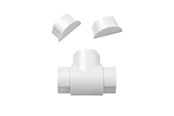 Kabelordner/Kabelstrømpe - D-LINE Adapter Kit 50x25mm 3 Pieces White - AVAP5025W