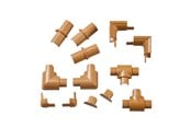Kabelordner/Kabelstrømpe - D-LINE Adapter Kit 16x8mm 13 Pieces Oak coloured - RETAP1608O