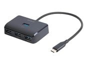 USB-hub - Deltaco HUB203 USB-C USB-hub - USB 3.0 - 4 porter - Sølv - USBC-HUB203