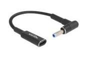 Strømkabel (intern) - DeLOCK - power adapter - USB-C female to DC jack (HP) male - 15 cm - 60031