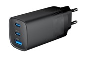 Mobil - Adaptere og ladere - Gembird Universal GaN USB charger QC 3.0 & PD 65W 2-port - Black - TA-UC-PDQC65-01-BK