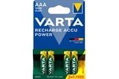 Batteri - VARTA Recharge Charge Accu Power AAA 1000 mAh 4-Pack (3+1) - 5703301494