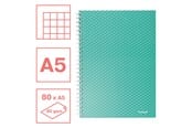 Blokker & Notisbøker - Esselte  Colour'Breeze A5 Notebook squared wirebound Green - 628467