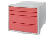 Arkivering & Oppbevaring - Esselte  Colour'Breeze Drawer Cabinet 4 drawers Coral - 628457
