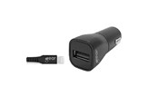 Mobil - Adaptere og ladere - GEAR Charger 12-24V 1xUSB 2.4A Black Lightning cable 1m MFI C89 - 665090