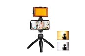 Tripod - Puluz Live broadcast kit tripod mount + LED lamp + phone clamp - PKT3131B