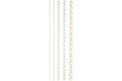 Kreative leker - Creativ Company Half Adhesive Pearls White 2-8mm 140pcs. - 28316
