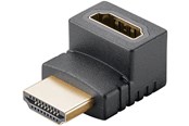Skjermkabel - Pro HDMI - Angled Adapter 90° Vertical - Black - 4040849657443