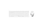 Tastatur - RAPOO 9750M - Tastatur & Mussett - Nordisk - Hvit - 12141