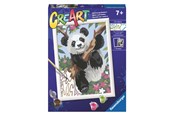 Kreative leker - Ravensburger CreArt Painting by Numbers - Playful Panda - 202614