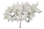 Kabelordner/Kabelstrømpe - Nordic Quality Cable clip flat 6x10mm White 25 pcs. - 222796